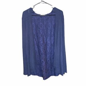 Tea & Rose | Navy Apollo Lace Cardigan Size M